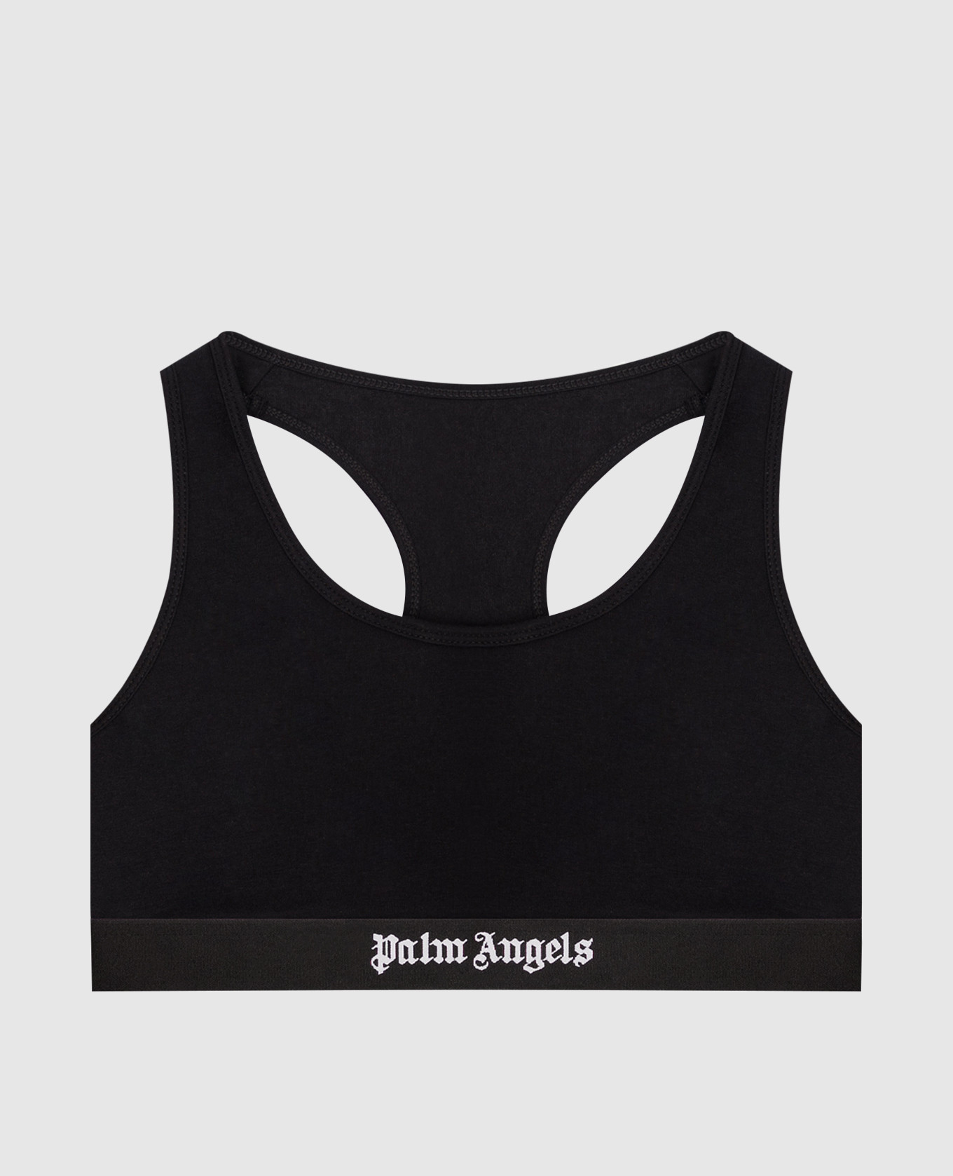 Black top with logo pattern
