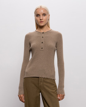 UMA WANG Brown cashmere jumper UK7111
