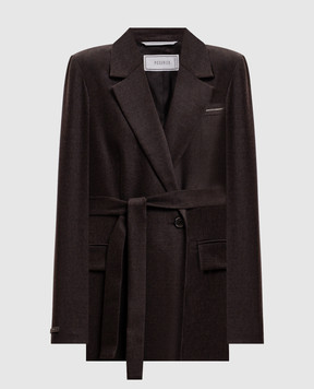 Peserico Brown wool and cashmere jacket A01747A03358