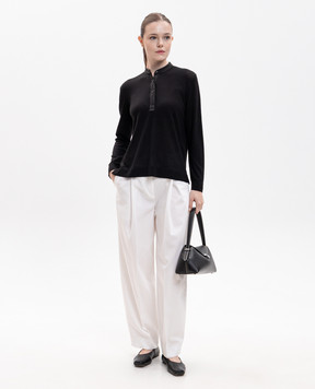 Toteme Black wool and silk jumper 253WRT0524YA0190