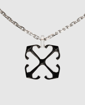 Off-White Silver chain with emblem OMOB157C99MET001