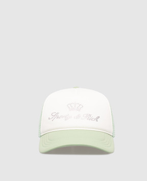 Sporty & Rich Green Juicy Crown Trucker Cap AC100716689WH098