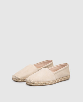 Agnona Beige suede espadrilles LI1101L8266