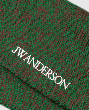 JW Anderson Green socks with logo print KW1466YN0469
