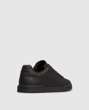 Dolce&Gabbana Black leather Portofino Light sneakers CS2332A1065