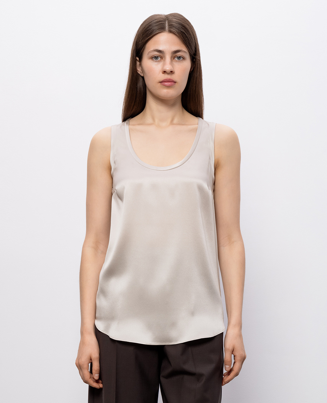 

Beige silk top Brunello Cucinelli