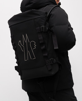 Moncler Grenoble Black backpack with monogram logo K20975A00002M7570
