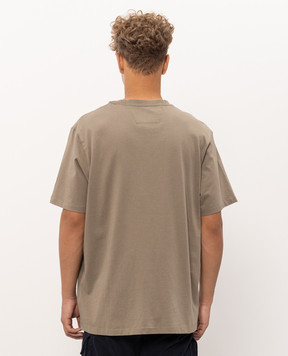 C.P. Company Khaki T-shirt with logo print MTS184A005100W