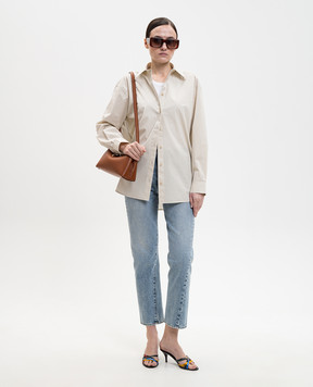 Toteme Blue jeans with logo patch 222232741