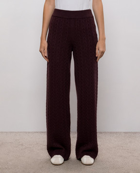 Agnona Burgundy cashmere sweatpants K7120106K080Q