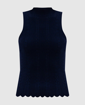 Twinset Blue ribbed top 261TP3052