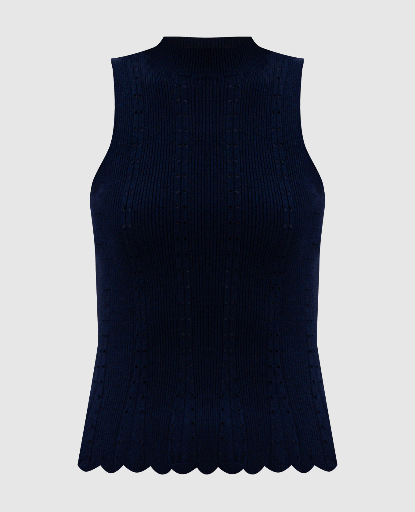 Blue ribbed top
