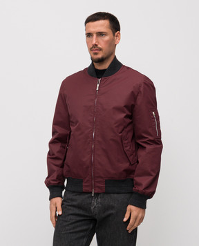 Brunello Cucinelli Burgundy bomber jacket MV4076554