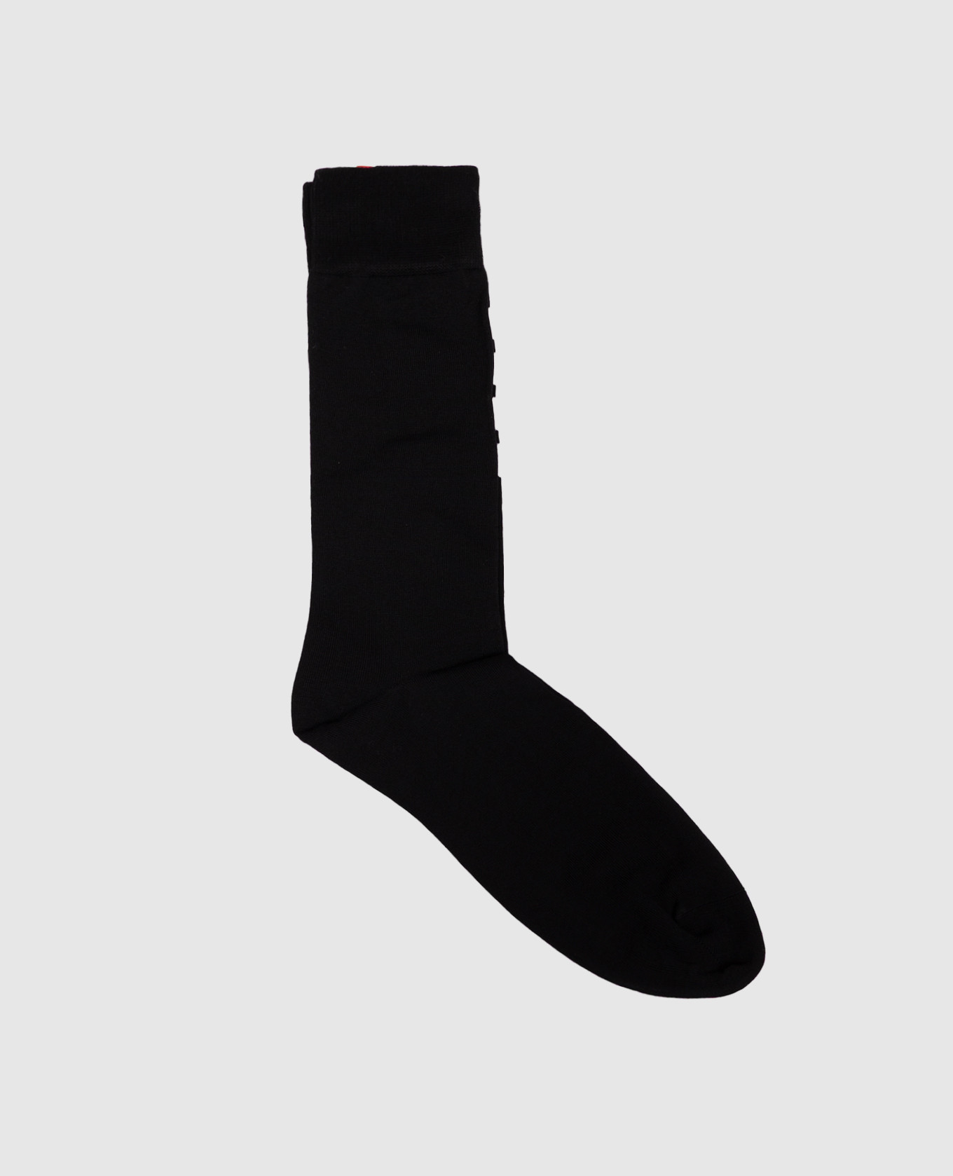 Black socks with branded stripes