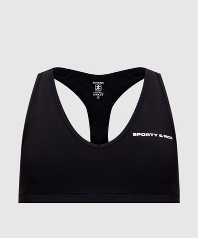 Black top with contrast logo