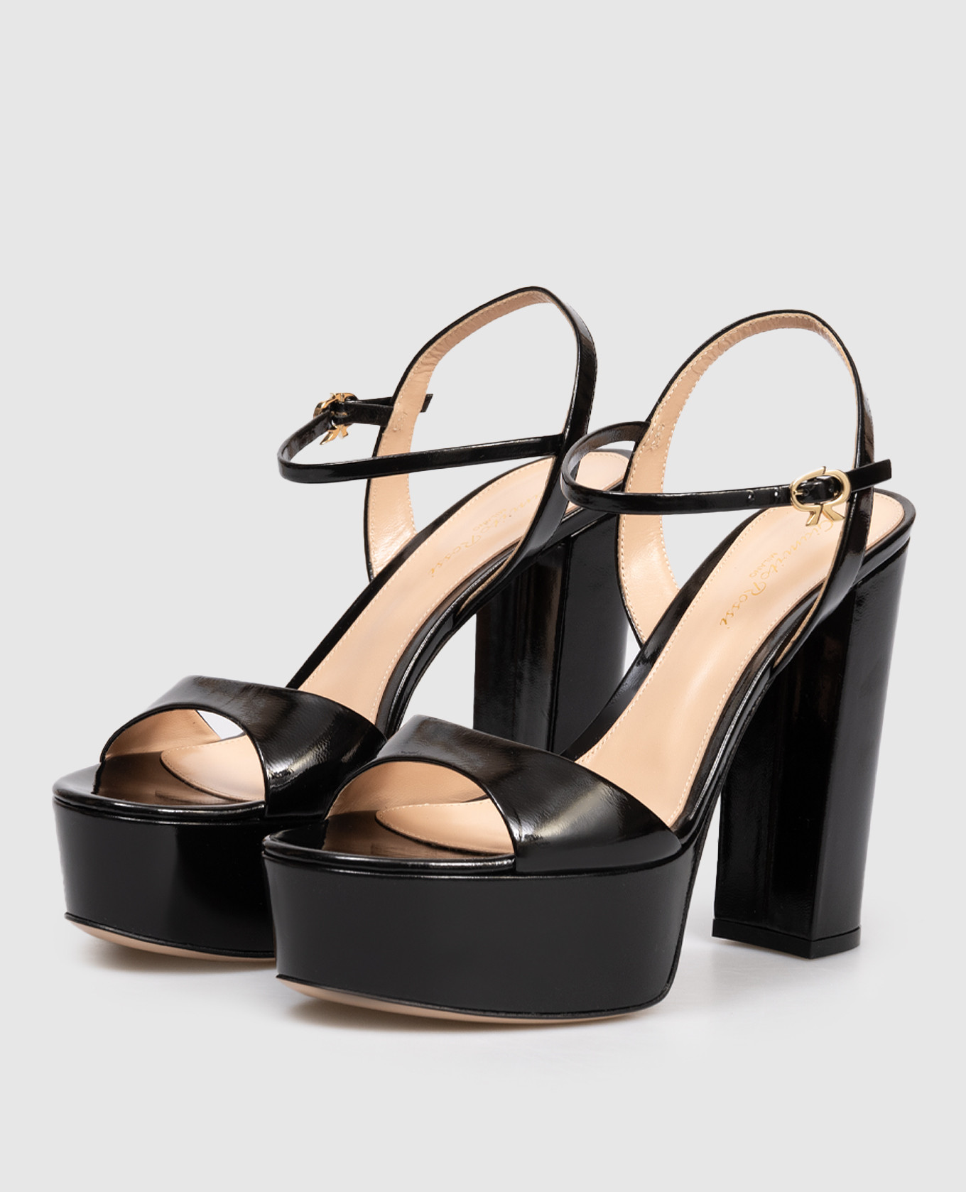 Black glossy sandals MARLENA Gianvito Rossi 2