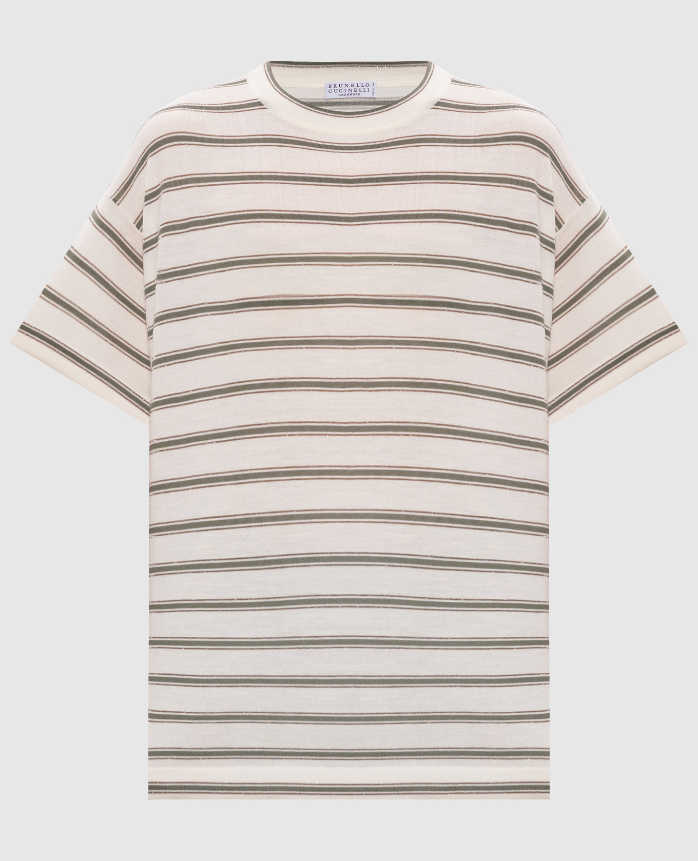 White wool and cashmere T-shirt