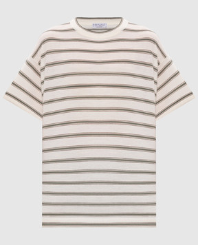 Brunello Cucinelli White wool and cashmere T-shirt M14854100