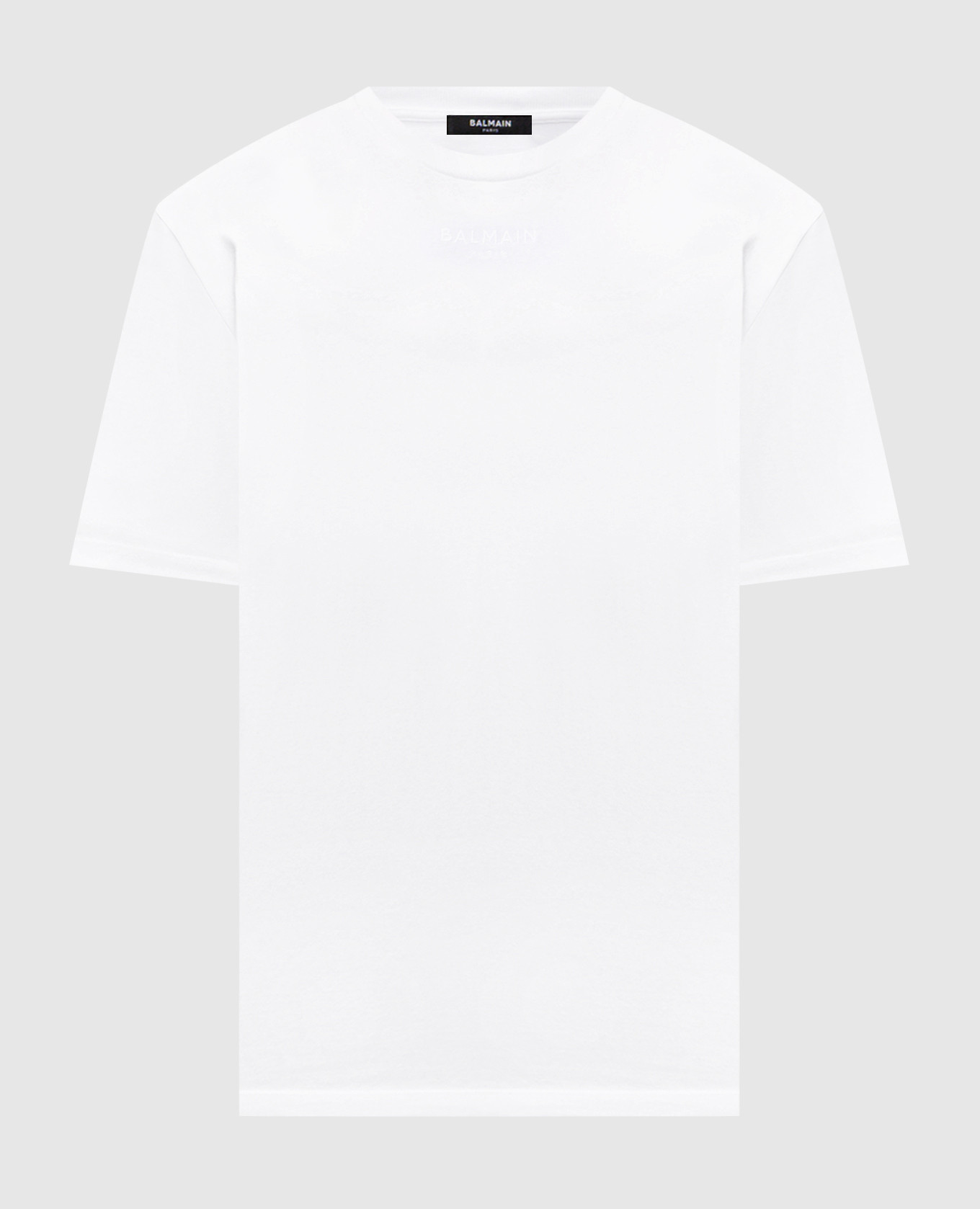 

White T-shirt with logo embroidery Balmain