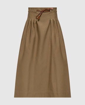 Max Mara TEMPIO khaki skirt with belt MXMTEMPIO