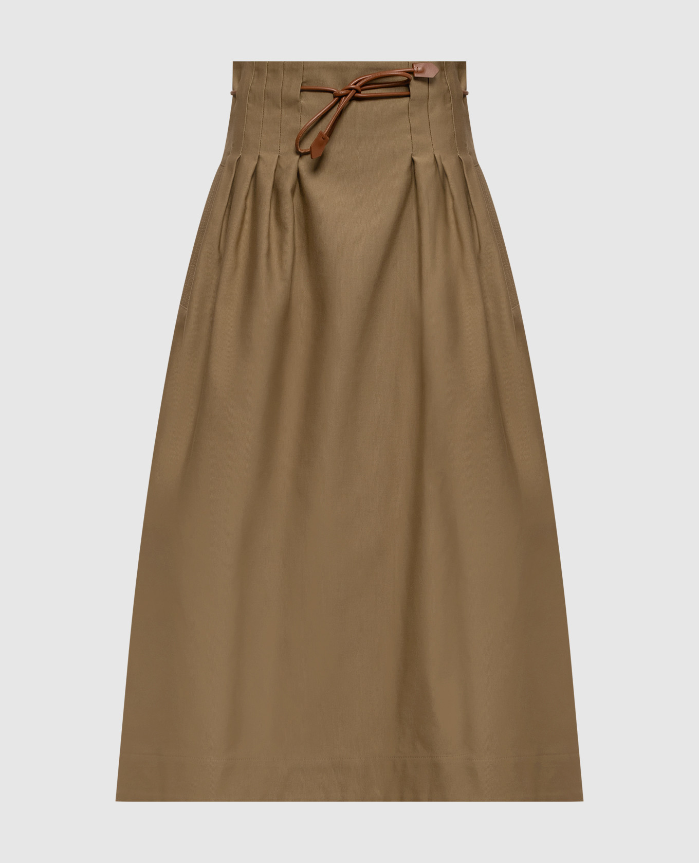 TEMPIO khaki skirt with belt Max Mara