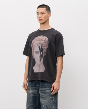 Misbhv Ray Johnson Bunny Head Bust Black T-Shirt 260U109