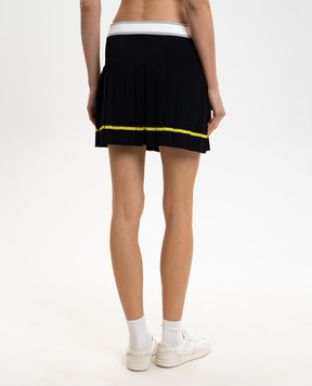 Casablanca Black pleated skirt with logo WSP26KW123401