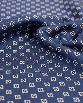 Brunello Cucinelli Blue silk scarf with geometric pattern MX8710091