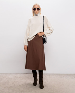 Brunello Cucinelli Brown skirt with wool MB143G3634