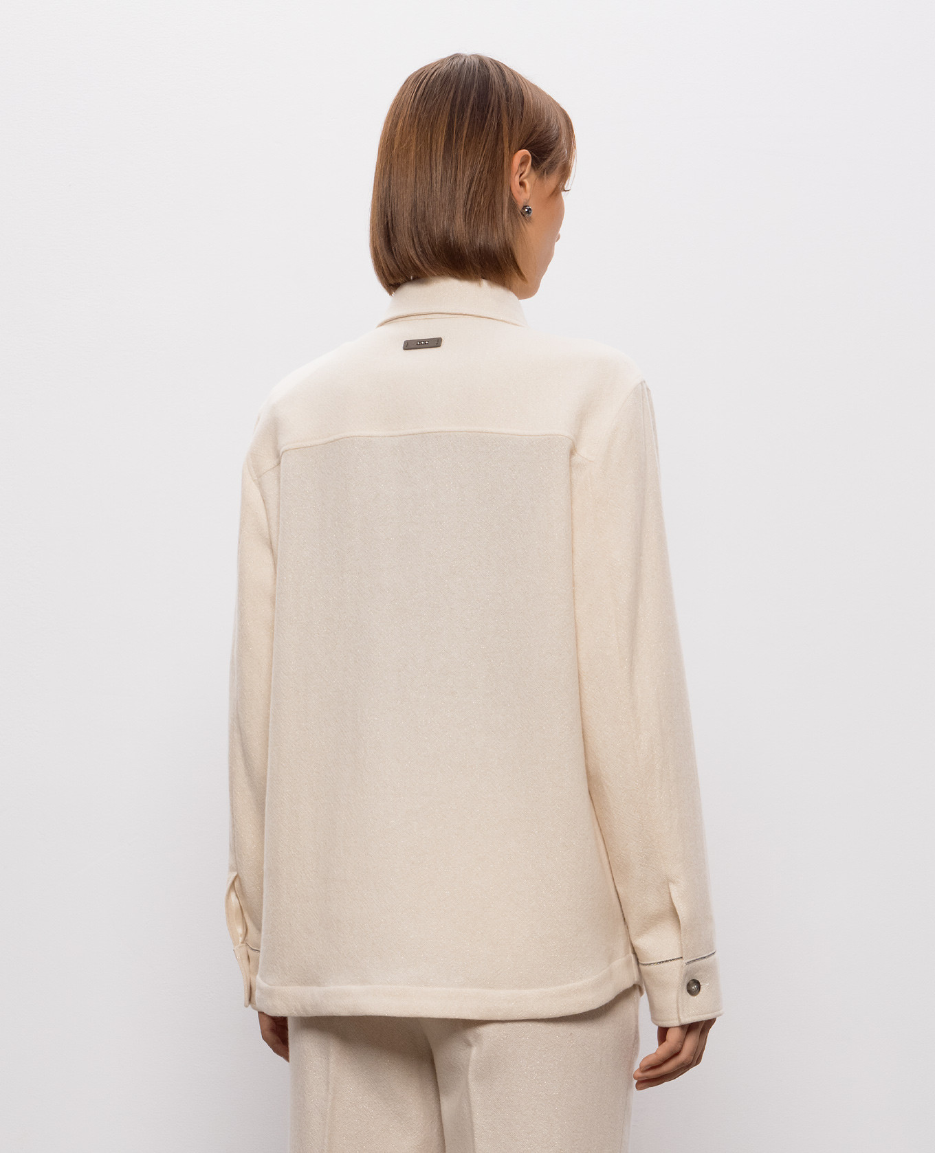 Beige wool shirt with lurex Peserico 4