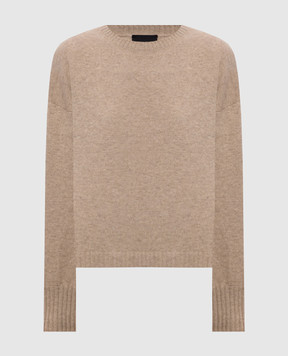 Simonetta Ravizza Denise beige cashmere jumper F06KN117T10
