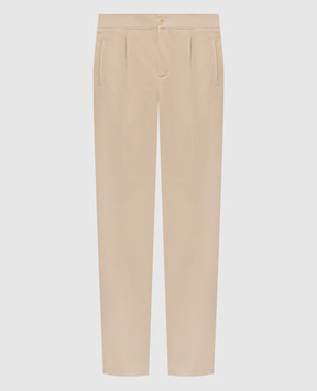 ISAIA Beige silk pants PNC04721070