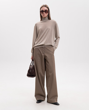 The Row Beige Orly cashmere and silk turtleneck 11120Y1001