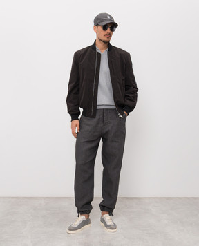 Brunello Cucinelli Gray linen pants MH248S2470