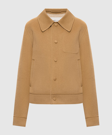 Beige wool and cashmere jacket