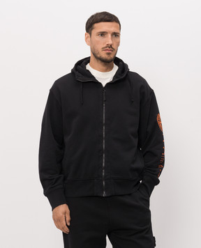 Stone Island Black sports jacket with logo print L2S156100009S0467