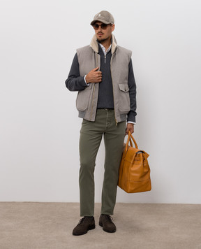 Brunello Cucinelli Gray ribbed jumper M29400104