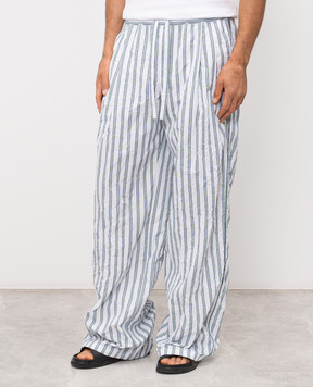 Dolce&Gabbana White striped pajama pants GP1N9TFRMD9