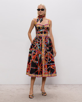 Dolce&Gabbana Black printed dress F615YTGDDTF