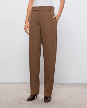 Brunello Cucinelli Brown wool pants MG548P9277