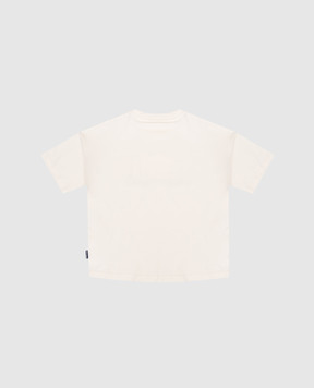 Palm Angels Children's beige T-shirt with print PGAA001S26JER002