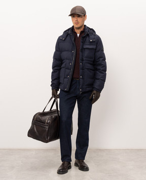 Stefano Ricci Blue wool down jacket M6J6300050W0001V