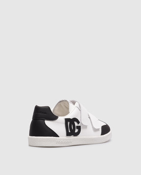 Dolce&Gabbana Children's white leather sneakers with DG monogram DA5254A10483738
