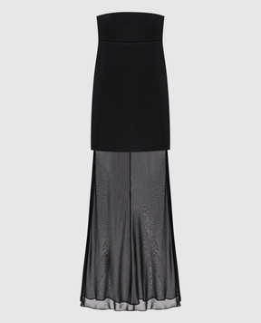 Simkhai Black double-layered silk maxi dress 5261041LS