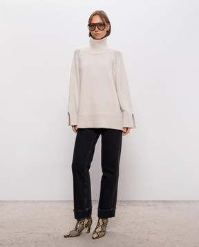 Solotre Ivory wool and cashmere sweater M3AC0075