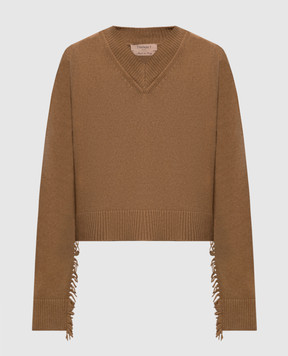 Twinset Brown wool and cashmere pullover 262TT3211