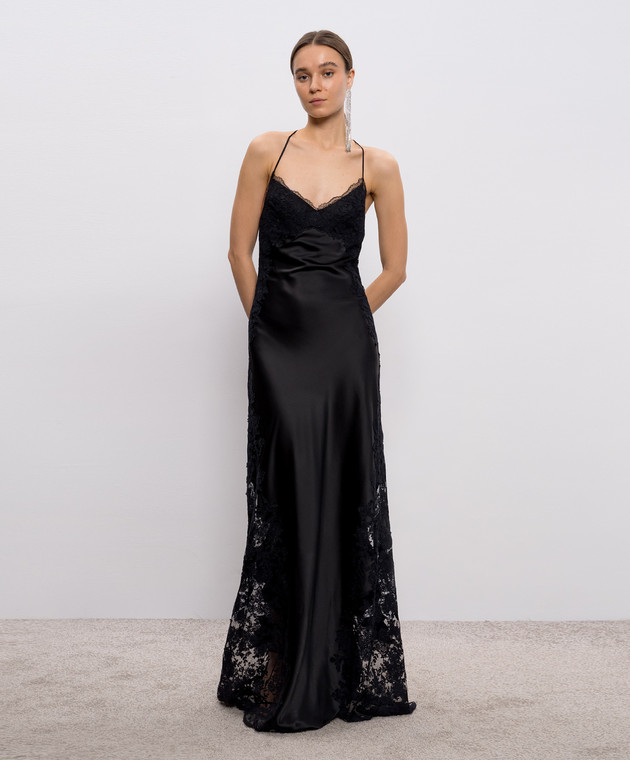 Ermanno Scervino - Black maxi dress with lace D482Q311APXZV - shop with  Ireland delivery at Symbol