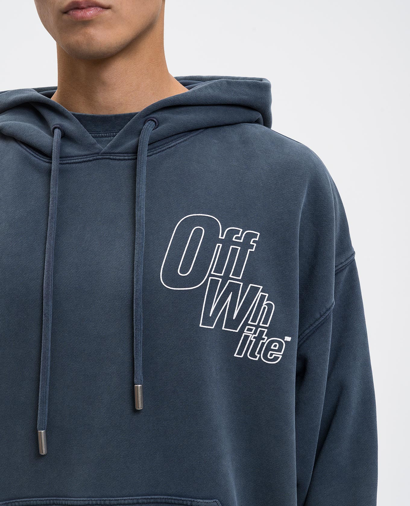 

Blue hoodie with logo print Off-White, Navy blue