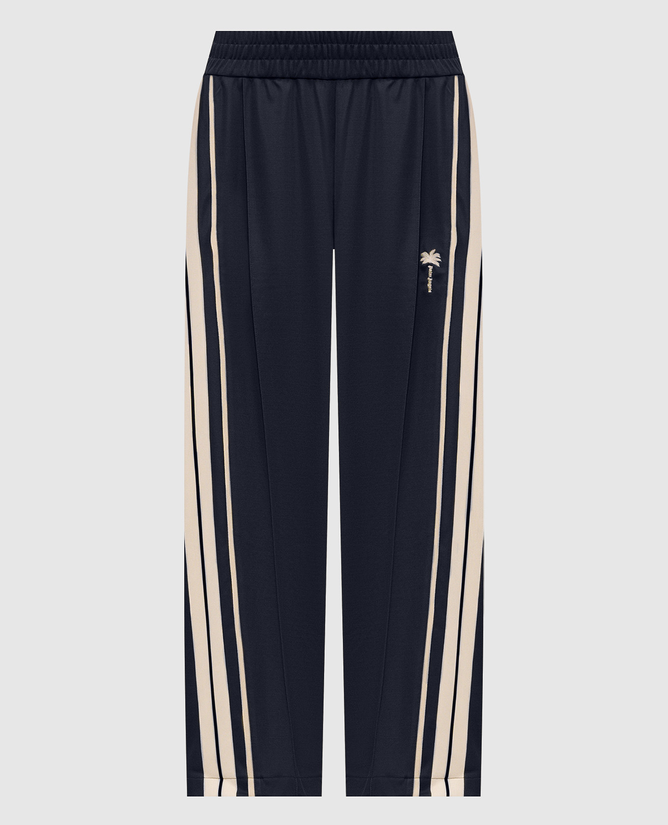 Blue sweatpants with branded tape
