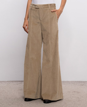 Brunello Cucinelli Beige corduroy pants MA180P9358